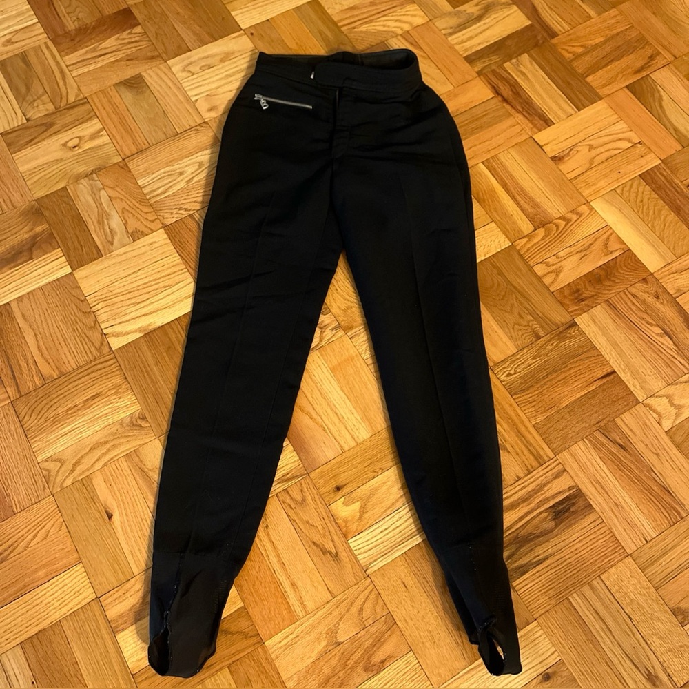 Bogner Vintage Dona High-Rise Tapered Stirrup Ski Pants in Black Women's Size 8
